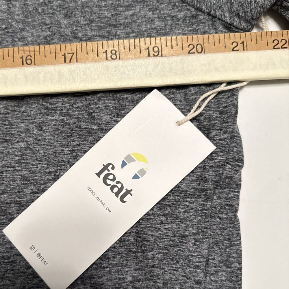 Feat Small Unisex Hoodie Flowtech Roam Heather Grey NWT - Picture 7 of 10